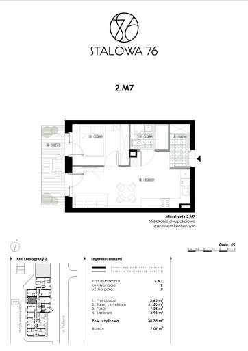Mieszkanie 2 pokoje 38.35 m² Wrocław-Fabryczna - Grabiszyn