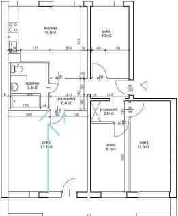 Mieszkanie 5 pokoi 82.9 m² Wrocław-Fabryczna